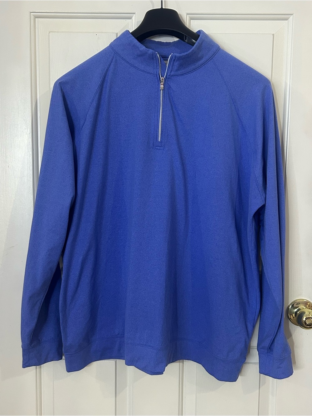 Holderness & Bourne The Westland 1/4 Zip Men XXL Golf Pullover Tailored Fit Blue